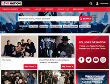 Tablet Screenshot of livenation.co.uk