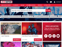 Tablet Screenshot of livenation.dk