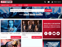 Tablet Screenshot of livenation.cz